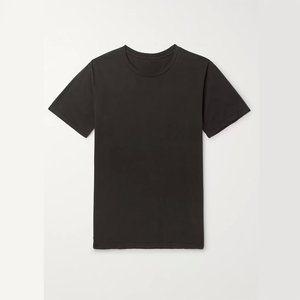 Camiseta Negra para Hombre, 100% Algodón, Tejido Transpirable, Cómoda, Ajustada, con Logotipo Personalizado Bordado, Cuello Redondo - Product Image 1