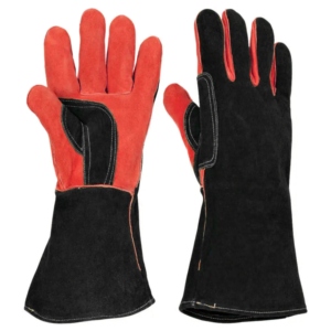 Heavy-Duty Reinforced Cowhide Split Leather Safety <b>Gloves</b> Industrial Welders BBQ Firefighting Waterproof Hand Protection - Product Image 3