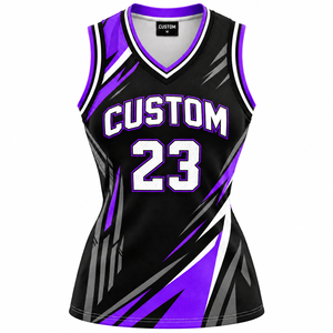 Uniforme de Baloncesto de Malla de Poliéster de Alta Calidad para Mujer, Jersey de Baloncesto Personalizado para Niñas, Camiseta de Baloncesto Femenina Transpirable - Product Image 1