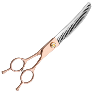 Professional Portable Luxury Simple Curved Chunker <b>Dog</b> Grooming <b>Scissors</b> Thinning Shears Stainless Steel - Product Image 2