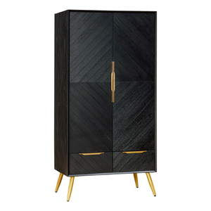 Armoire en bois de la collection GALAXY, meuble de rangement moderne pour chambre à coucher avec 2 tiroirs - Product Image 4