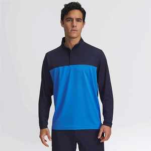 Nouveau T-shirt de sport sublimé à manches longues pour homme 2026, coupe ajustée, col zippé, idéal pour la course à pied - Product Image 4