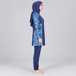 Ensemble Burkini Modeste 3 Pièces pour Femme, Tenue de Sport Couvrante en Tissu - Product Image 3