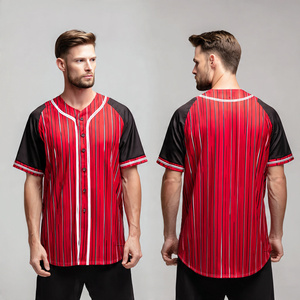 Maillot de baseball durable pour homme, impression par sublimation, grandes tailles, personnalisable pour équipe/club, coutures durables, couleurs d'équipe durables, qualité supérieure. - Product Image 3