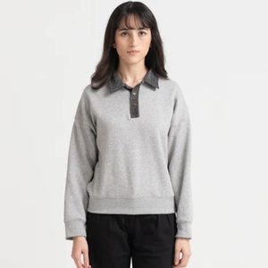 Camisetas de mezclilla para hombre y mujer, OEM, estilo casual, transpirables, 100% algodón, con botones, logotipo personalizado, 360g, para todas las estaciones - Product Image 1