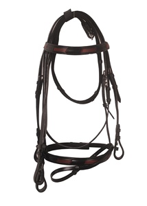Bride en cuir équitation bride en cuir pur durable vente en gros bride de course de chevaux en cuir pur de bonne qualité - Product Image 2