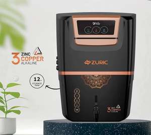 Purificador de Agua Aqua Zuric RO UF Alcalino con 3 Zinc y Cobre, Almacenamiento de 12L, Pantalla LED Inteligente, Montable en Pared - Product Image 6