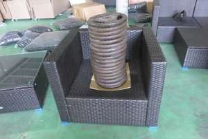 Modern New Design 6Pcs <b>Sofa</b> Glass Top Single Chair Custom Colors <b>Outdoor</b> <b>Wicker</b> Garden Furniture Restaurants High Quality Set - Product Image 6