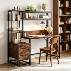 Modern Sleek Computer <b>Desk</b> with 2 <b>Drawers</b> for Gaming & Office for Home & Bedroom Use - Product Image 1