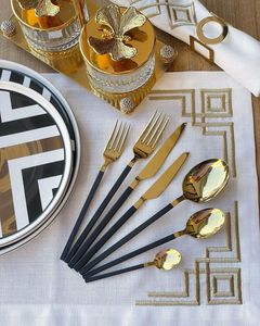 Juego de Cubiertos de Satén Dorado Premium al por Mayor, Vajilla para Bodas y Restaurantes - Product Image 3