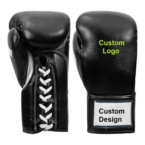 Guantes de Boxeo Personalizados al por Mayor, Guantes de Entrenamiento de Sparring, Guantes de Boxeo de Cuero Genuino para Competencia Profesional - Product Image 1