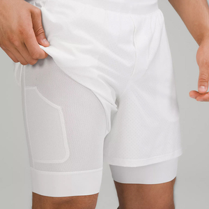 Shorts de sport taille haute pour la course, le tennis, le golf et le fitness, avec poches, logo personnalisé, vente en gros 2026 - Product Image 3