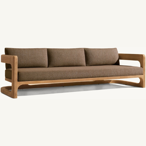 Hot sale three-seater <b>sofa</b> made of teak <b>wood</b> <b>frame</b>, modern design, good and durable, suitable for outdoor and indoor use - Product Image 3