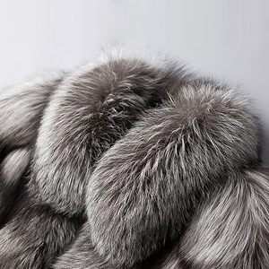 <b>Men's</b> <b>Faux</b> Fox <b>Fur</b> <b>Coat</b> Thick Regular Sleeve Turn-down Collar Solid Color Parka Outerwear - Product Image 2