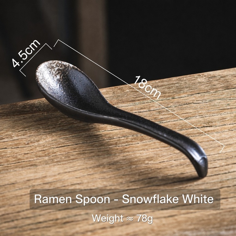 Ramen spoon snowflake white