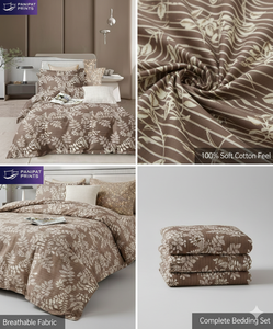 Parure de draps de lit King Size classique en polyester tissé moderne avec drap plat, drap-housse et 2 taies d'oreiller en microfibre 400TC - Product Image 2