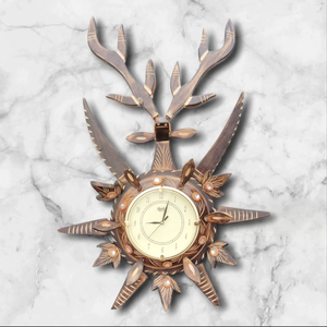 Reloj de Pared de Madera con Diseño de Ciervo Curvado a Mano, Reloj Decorativo de Cuarzo Analógico con Funcionamiento a Batería para Sala de Estar y Decoración del Hogar - Product Image 2