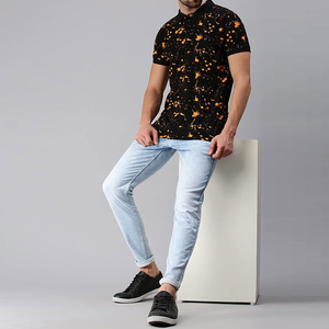 Polo homme bleu uni, haute qualité, respirant, disponible en plusieurs couleurs. Polo personnalisé avec design et logo sur mesure. - Product Image 2