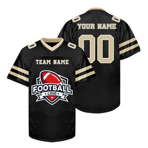 Custom Sublimated American Football Jersey Men's <b>Short</b> Sleeve V-Neck Breathable <b>Mesh</b> Team Name Number Printed All Seasons - Product Image 4