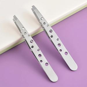 Stainless Steel High Quality Customizable Eyelash Tweezers Precision Smooth Tip Professional Makeup <b>Tool</b> - Product Image 1