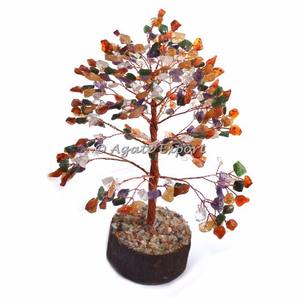 EMF Protección meditación 160 Chips Carnellian Orgone Base Árbol Feng Shui Curación Árbol de piedras preciosas - Product Image 4