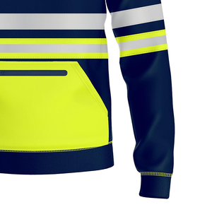 Vêtements de travail de sécurité pour hommes, sweat-shirt à capuche haute visibilité, vêtements de sécurité réfléchissants, bonne qualité, prix bas, fournisseur - Product Image 5