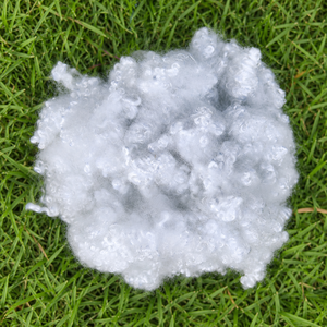 Fibre de polyester creuse recyclée blanche, ignifuge, matière de rembourrage douce, certifiée GRS, 51 mm, 6D - Product Image 2