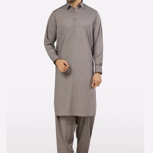 Shalwar Kameez uni de couleur marron foncé, sur mesure, fabriqué au Pakistan, vêtement islamique, vêtements pour musulmans, kameez et salwar en coton respirant - Product Image 4