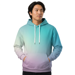 Sudadera con Capucha para Hombre, Colorida, Corte Regular, Tejido de Punto, Estilo Casual con Bolsillo y Cordones Blancos - Product Image 3