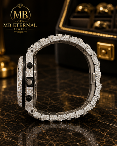 Montre de luxe unisexe MB ETERNAL JEWELS avec boîtier en alliage incrusté de diamants, verre saphir, chiffres romains, analogique, 41 mm, pour un usage quotidien - Product Image 3
