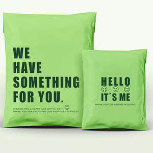 Bolsas de Envío de Plástico con Logotipo Impreso en Verde, Bolsas de Correo, Bolsas para Ropa, Sobres de Poliéster - Product Image 1