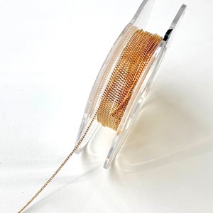 Chaîne rectangulaire japonaise Au750 au mètre, chaîne en or massif Au750 - Product Image 1