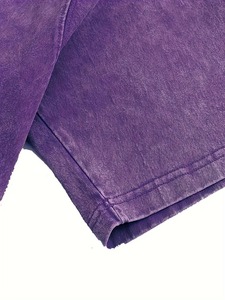 Camisetas Extra Grandes para Hombre, Estilo Vintage, Lavado Desgastado, Primavera-Verano 2026, Personaliza con Tu Propio Logotipo, Manga Corta, Estilo Casual, Gris Morado - Product Image 3