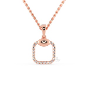 จี้เพชร VVS แบบสั่งทำพิเศษ ตัวอักษร P วัสดุโรสโกลด์ 10K/14K ประดับเพชรเต็มตัว สไตล์ฮิปฮอป แร็ปเปอร์ ของขวัญสุดเพอร์เฟค - Product Image 1