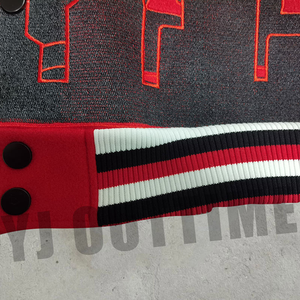 Veste de sport tendance pour homme, coupe ajustée, haute qualité, performance élite, personnalisable |   Corps en laine, manches en polyester, séchage rapide, respirant - Product Image 5