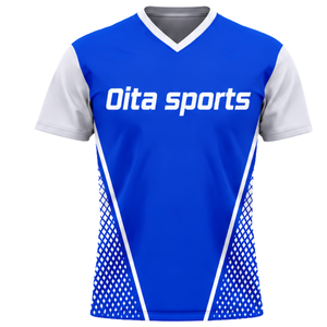Manufacturer Royal Blue White Sublimated Volleyball Jersey Short Sleeve Team Sports Uniform Shirt Performance Game Clothing - Product Image 1