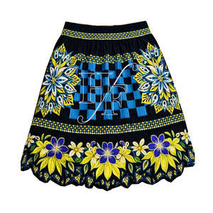 กระโปรงสไตล์ใหม่แบบไมโครนีเซียนสำหรับผู้หญิง เอวสูง ลายพิมพ์โพลีนีเซียนแบบเกาะแปซิฟิก ชูค ความยาวระดับเข่า - Product Image 1