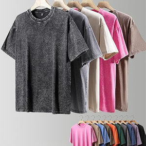 Camiseta Oversize de Algodón con Hombros Caídos, Manga Corta, Cuello Redondo, Color Liso, Estilo Hip Hop, Transpirable, Informal, para Deportes al Aire Libre, Verano - Product Image 5