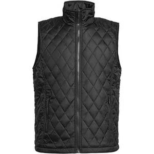 Chaleco Acolchado Negro para Hombre, Cuello Alto, Cierre de Cremallera, Cortavientos, Ropa de Invierno Informal, Sin Mangas, Estilo Puffer - Product Image 1