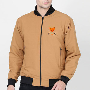 Blouson Bomber Homme Personnalisé en Toile Imperméable avec Col Montant et Logo, Couleurs et Tailles sur Mesure – Vente en Gros - Product Image 1