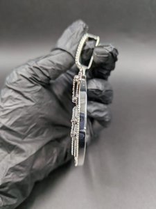 Colgante de Plata de Ley 925 con Diamante Moissanita VVS de Corte Brillante Redondo, Minimalista, de Lujo, Personalizado con Forma de Letra, para Regalo - Product Image 6