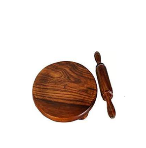 Premium Acacia Wooden Chakla Belan Set Handcrafted Roti <b>Rolling</b> Board <b>Pin</b> Eco-Friendly Floral Pattern Manufacturer Supply - Product Image 5