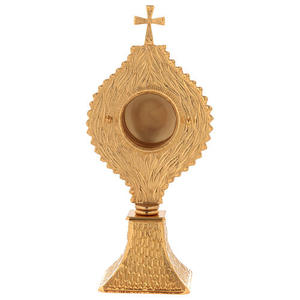Monstrance en laiton doré à motif orné, style traditionnel, pour présentation sur table intérieure, idéal pour cadeaux religieux - Vente chaude - Product Image 2