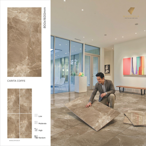 Grey Willan Marble Look Polished Porcelain Tiles 800x1600mm Acid-Resistant Antibacterial Non-Slip Elegant Floor Wall Interior - Product Image 2