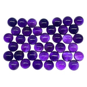 Ametyste naturelle ronde taillée en cabochon 9 mm, pierre précieuse améthyste violette, pierres précieuses en vrac, prix de gros pour la fabrication de bijoux - Product Image 1