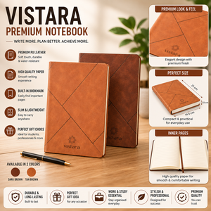 Journal exécutif A5 en PU de qualité supérieure, reliure cousue, gaufré, portable, pour le bureau, l'école ou comme cadeau - Product Image 6