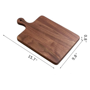 Planche à découper en bois d'acacia 40x25cm, planche à découper en bois, planche à charcuterie avec poignée - Product Image 3