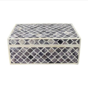 Caja de Almacenamiento Minimalista Contemporánea con Incrustaciones de Hueso, Gran Capacidad para Objetos Pequeños de Valor, Decorativos, para el Hogar Moderno - Product Image 4