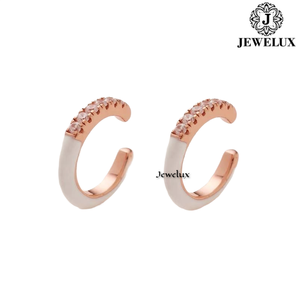 High Quality Jewelux VVS Diamond <b>Stud</b> Earrings 925 Sterling <b>Silver</b> Rhodium Plated IGI Certified for Women's Wedding Anniversary - Product Image 1