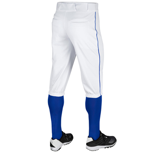 Pantalones de Béisbol Blancos para Hombre con Franja Lateral Azul, Cierre de Botones, Corte Regular, Transpirables, de Poliéster, Ropa Deportiva para Adultos - Product Image 2